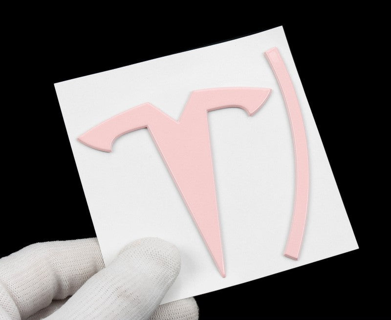 Sakura Pink Car Badge For Tesla Model 3/Y (1 set)-first